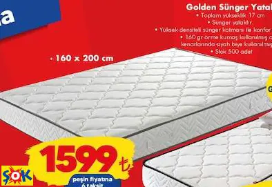 GOLDEN SÜNGER YATAK